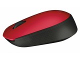 Logitech M171, RF Wireless+USB, Batterijen, Kantoor, Optisch, Ambidextrous, Zwart, Rood