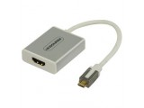 MHL Kabel USB Micro-B 5-Pins Male - HDMI Uitgang + USB-Micro-B Female 0.20 m Wit