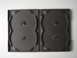Multiple 4-disc DVD / CD Case Black