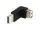 USB 2.0 A-A Haakse adapter 90 graden