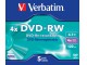 DVD-RW Matt Silver 4x 4.7 GB Jewel Case 5 stuks