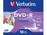 Verbatim 10 stuks DVD+R Azo 4.7GB 16X Printable