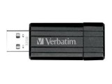 Verbatim PinStripe USB Drive 32GB - Black, 32 GB, USB 2.0, 10 MB/s, Zwart, 21 mm, 54 mm