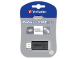 Verbatim PinStripe USB Drive 128GB, 128 GB, USB 3.0, Dop, 21 mm, 54 mm, 9.22 mm