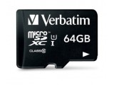Verbatim 64GB microSDXC (Adapt), 64 GB, Micro Secure Digital Extended Capacity (MicroSDXC), Zwart, SD, Blister