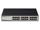 D-Link 24-Port 10/100/1000 Rackmountable Switch, Onbeheerd, 8000 entries, 48 Gbit/s, 1 Gbit/s, 0.5 MB, 26.7 W