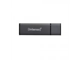 Intenso Alu Line USB 2.0, 4 GB, 4 GB, USB 2.0, 28 MB/s, Dop, Zwart, 1.7 cm