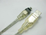 USB Male To Firewire iEEE 1394 4 Pin P M iLink Cable Adapter Cord for DV HDTV
