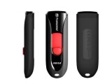 Transcend 590 32GB JetFlash, 32 GB, USB 2.0, Slide, Zwart, CE, FCC, BSMI, 6.36 cm