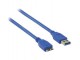 USB 3.0 USB A male - USB micro B male kabel 5,00 m blauw