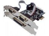 Longshine Controller PCIe 2x Serieel 1x Parallel (RS232C) re