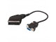21p SCART plug - 15p High-Density kontra D-plug 0,30 m