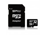 Silicon Power microSDHC 32GB, 32 GB, Micro Secure Digital High-Capacity (MicroSDHC), Zwart, 2.7 - 3.6V, 0 - 70 °C, -25 - 85 °C