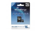 MediaRange 16GB microSDHC, 16 GB, Micro Secure Digital High-Capacity (MicroSDHC), Zwart, 1,1 cm, 1,5 cm, 1 mm