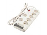 Konig 7-voudige franse tafelcontactdoos met overspanningsbeveiliging
