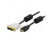 DELTACO HDMI naar DVI-kabel, 19-pin ha-DVI-D Single Link ha, 7m, 