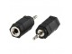Adapter plug 2.5mm stereo stekker - 3.5mm stereo kontra stekker