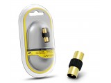 CANYON Antenna Coupler, Coax 9.5mm/M - M, White, Retail (Blister)