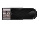 PNY Attaché 4 2.0 16GB, 16 GB, USB 3.0, 25 MB/s, Dop, Zwart, RoHs