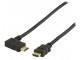 High Speed HDMI kabel met ethernet HDMI connector - HDMI connector links gehoekt 3,00 m zwart