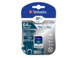 Verbatim 64GB Pro U3 SDXC, 64 GB, Secure Digital Extended Capacity (SDXC), 90 MB/s, Zwart, 2,4 cm, 2,1 mm