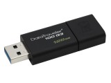Kingston Technology DataTraveler 100 G3 128GB, Zwart, USB 3.0, 0 - 60 °C, -20 - 85 °C, Dop, Chroom