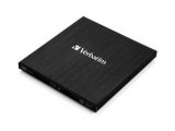 Verbatim External Slimline, Desktop/Notebook, Blu-Ray RW, Zwart, Gleuf, USB 3.0, Nero Burn & Archive
