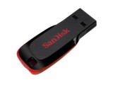 Sandisk Cruzer Blade, 64GB, 64 GB, USB 2.0, 128-bit AES, Capless, Zwart, Rood, SanDisk SecureAccess