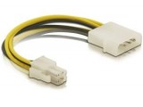 Stroomkabel Delock P4 4pol -> Molex 4pin St/St  0.15m