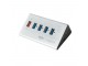 LogiLink 4-poorts USB3.0 HUB + 1 Oplaadpoort - Aluminium