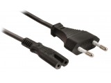 Euro Stroomkabel Euro Male - IEC-320-C7 5.00 m Zwart