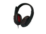 LogiLink Stereo Headset met Microphone zwart/rood
