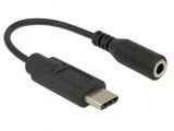 Audio Adapter Delock USB Typee-C -> 3,5mm St/Bu 0.14m zw