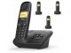 Gigaset A270A TRIO Analog/DECT telephone Zwart Nummerherkenning