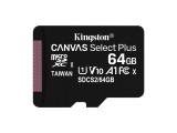 Kingston Technology 64GB micSDXC Canvas Select Plus 100R A1 C10 kaart + ADP