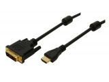 LogiLink HDMI-DVI-Kabel HDMI -> DVI-D ST/ST 2,00 m bk