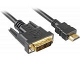 Sharkoon Kabel HDMI  -> DVI-D (18+1) 2m zwart