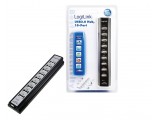 LogiLink 10 Port Hub, USB 2.0 actief Zwart