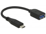 Delock USB 3.1 Gen 2 Type-C/Typ-A  C -> A St/Bu 0.10m koaxial zwart Prem