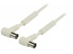Valueline Coax Cable 120 dB Angled Coax Male - Coax Female 5.00 m White