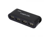 LogiLink 4 Port Hub, USB 2.0 actief Zwart