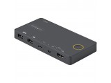 StarTech.com 2 Port Hybride USB-A + HDMI & USB-C KVM Switch - Enkele 4K 60Hz HDMI 2.0 Monitor - Compacte Desktop en/of Laptop HDMI KVM Switch - USB Bus Powered - Thunderbolt 3 Compatibel