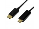 LogiLink DisplayPort-Kabel DP 1.2 zu HDMI 1.4 1m black