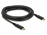DELOCK Kabel USB C > C E-markeer stift 5A 3.0m zwart