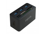 LogiLink Card Reader extern met 3xUSB 3.0 HUB AiO Cardreader