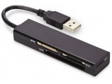 Ednet USB2.0 Multi-kaartlezer 4-Port zwart 