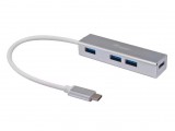 Equip USB-Hub 4-Port 3.1/C->4x3.0 0.15m o.voeding zwart