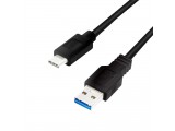 USB 3.2 Gen1x1 Cable USB-A<-->USB-C 1.0m LogiLink zwart