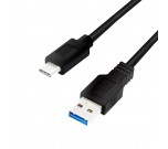 usb-3-2-gen1x1-cable-usb-a-usb-c-0-5m-logilink-zwart