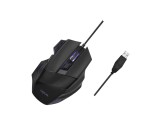 LogiLink ID0202 - Ergonomische USB-gamingmuis 2400 dpi met 6 programmeerbare toetsen en DPI-schakelknop, zwart